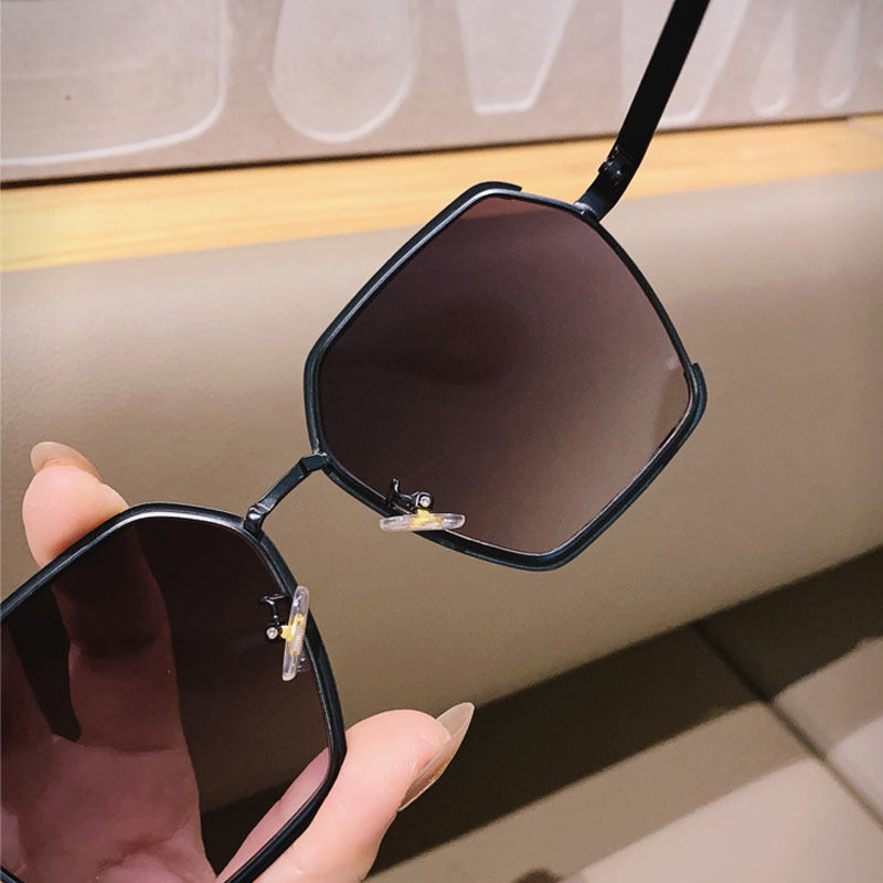 Metal Half Frame Women's Sunglasses Protect Against UV Rays