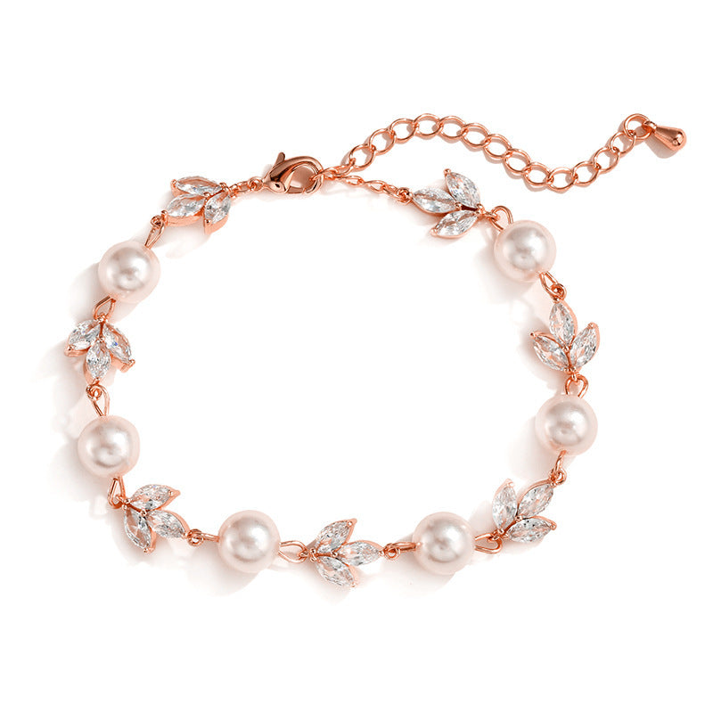 Tequ Design Personalized Simple Micro Inlaid Zircon Bracelet