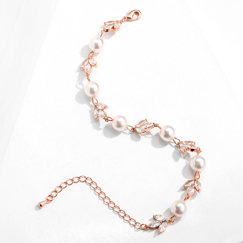 Tequ Design Personalized Simple Micro Inlaid Zircon Bracelet