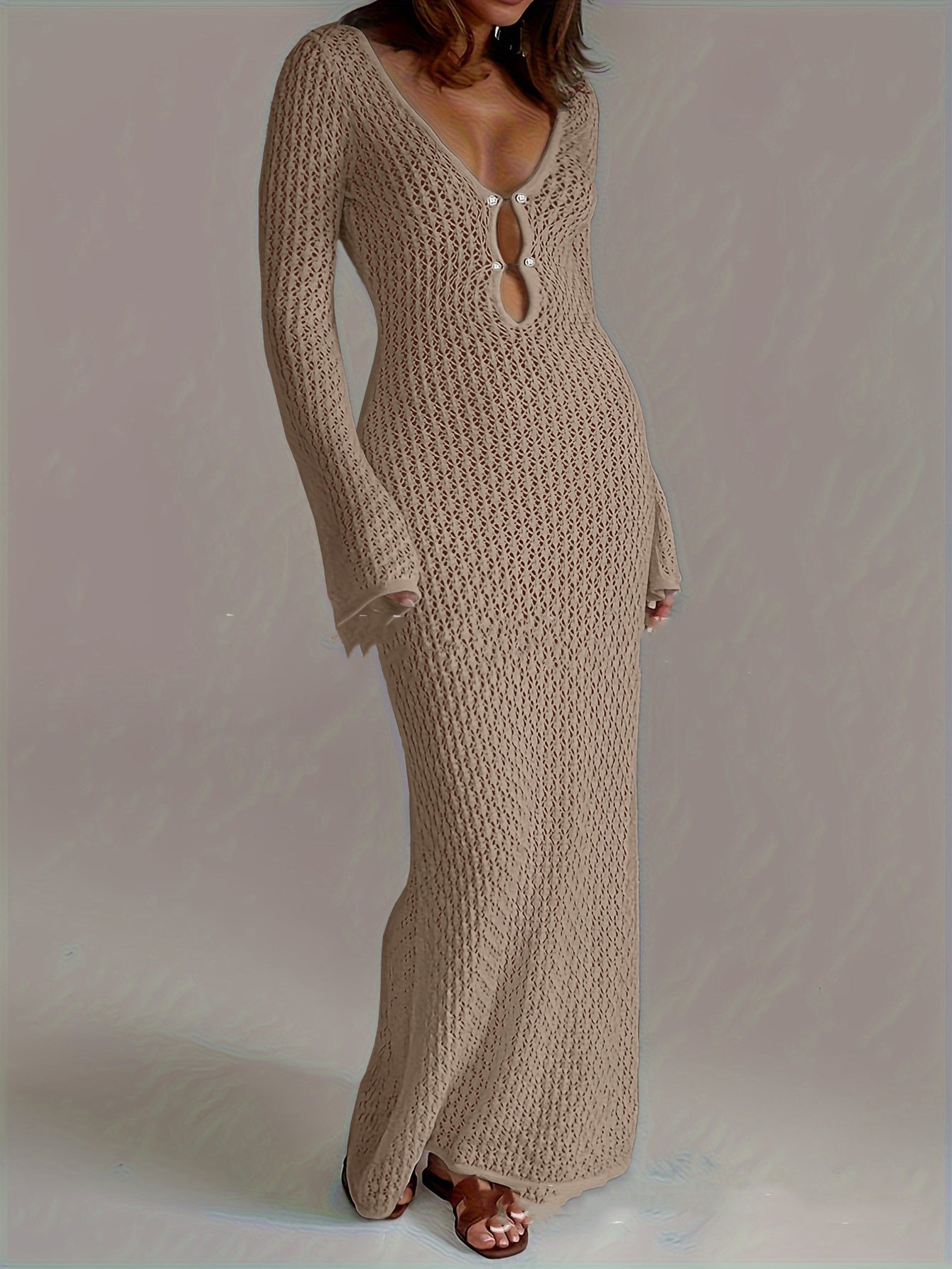 New Beach Dress Women's Solid Color