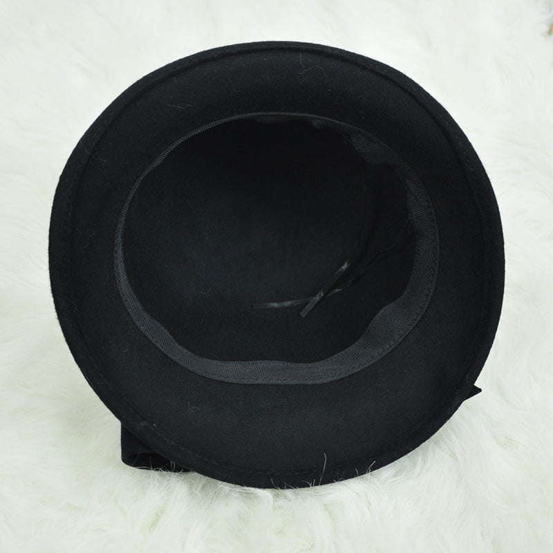 Woolen Big Bow Dome Fisherman's Basin Hat