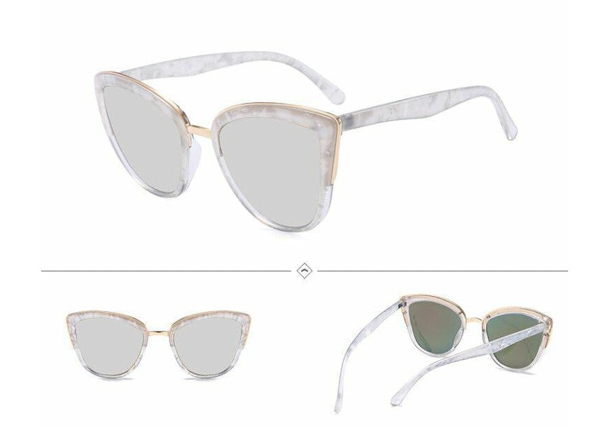 Female Gold Plastic Mixed Eye Protection Sunglasses