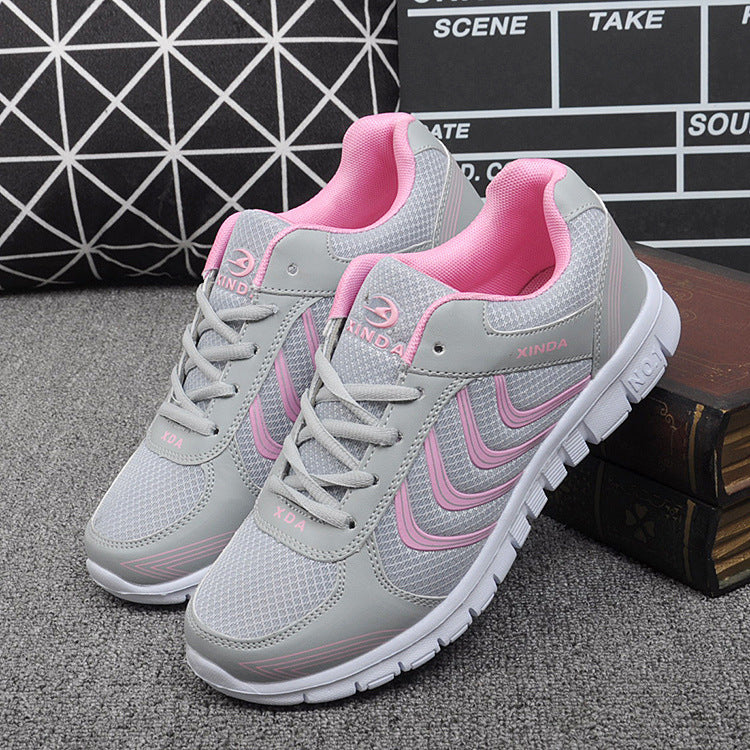 Mesh sports breathable couple casual shoes