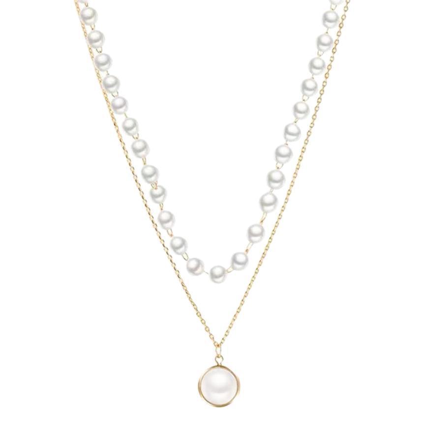 Double-layer Pearl Necklace Female Niche Design