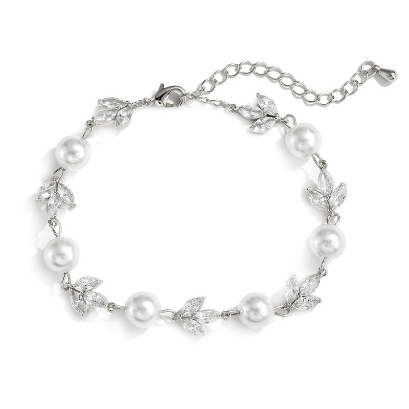 Tequ Design Personalized Simple Micro Inlaid Zircon Bracelet