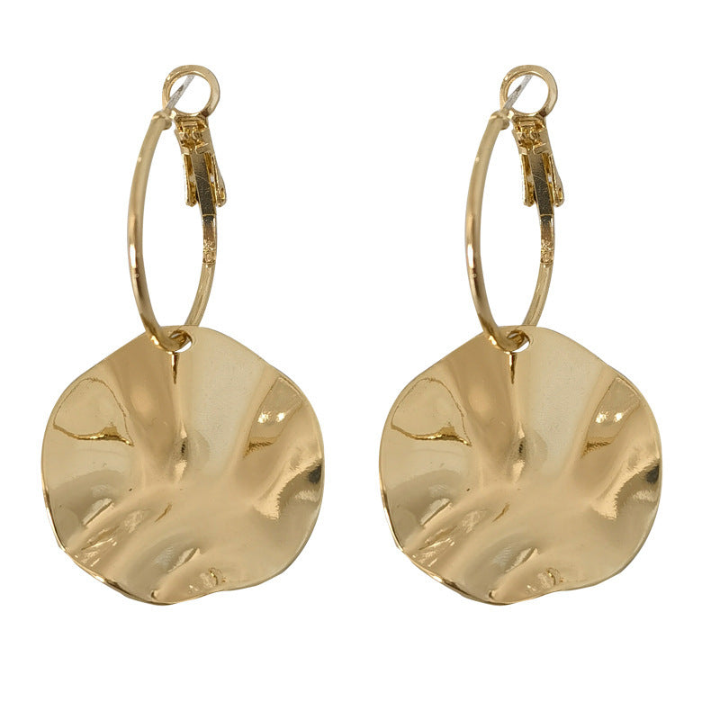 Silver Needle Irregular Geometry Generous Earrings Female