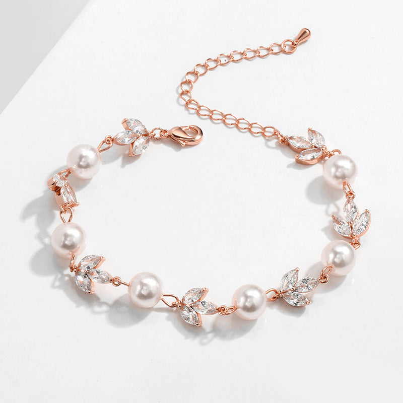 Tequ Design Personalized Simple Micro Inlaid Zircon Bracelet