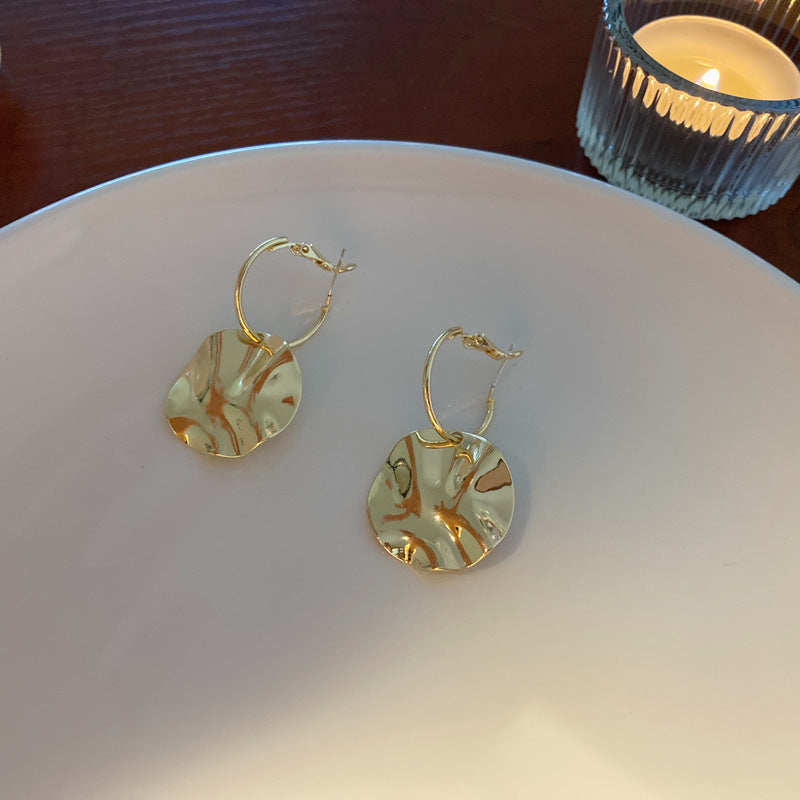 Silver Needle Irregular Geometry Generous Earrings Female