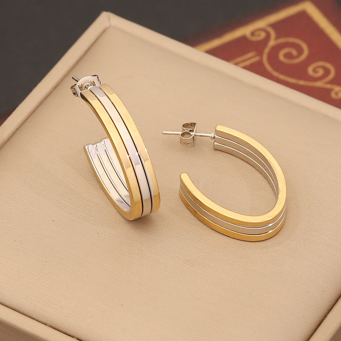 Personalized Linear Stainless Steel Earrings