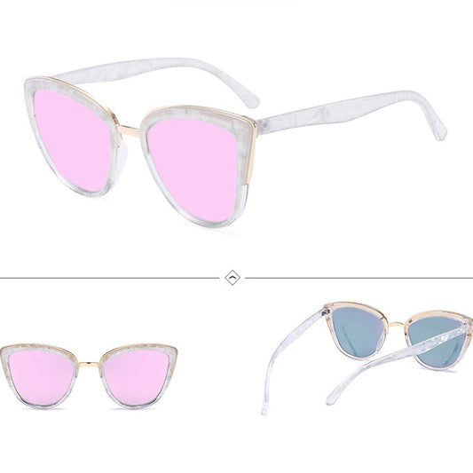 Female Gold Plastic Mixed Eye Protection Sunglasses