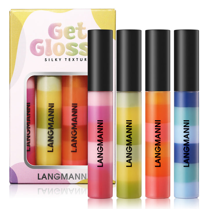 Layered Lip Gloss Rainbow Colors