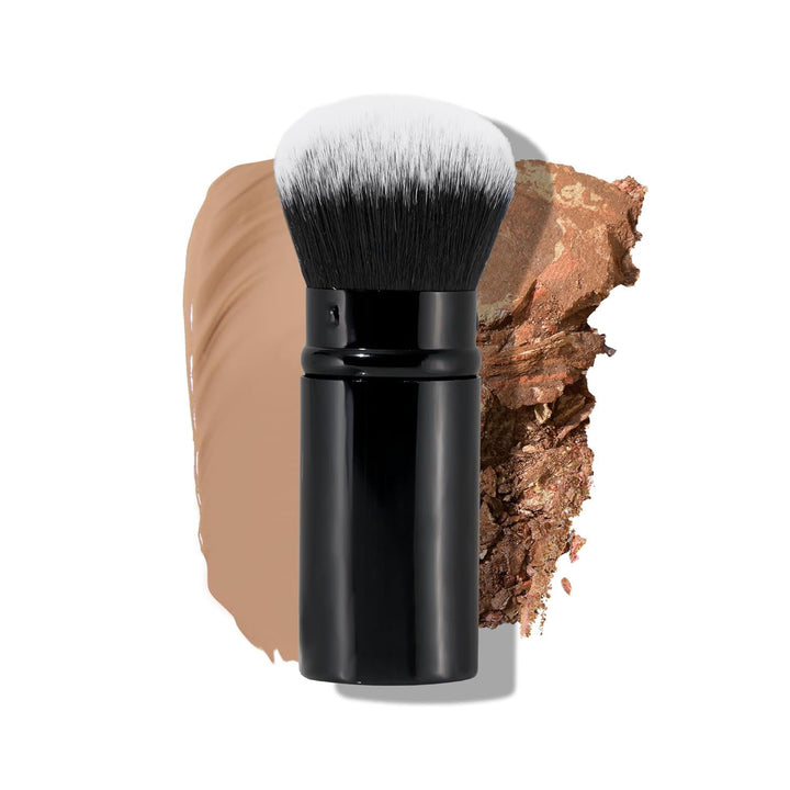 Portable Telescopic Powder Brush Chin Finishing Shading Makeup Tools