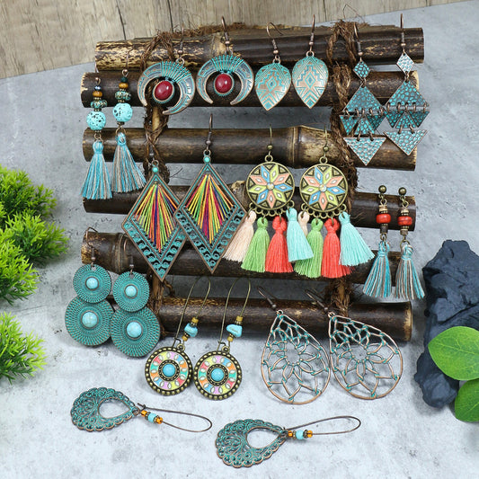 Bohemian Hollow Stud Earrings Women