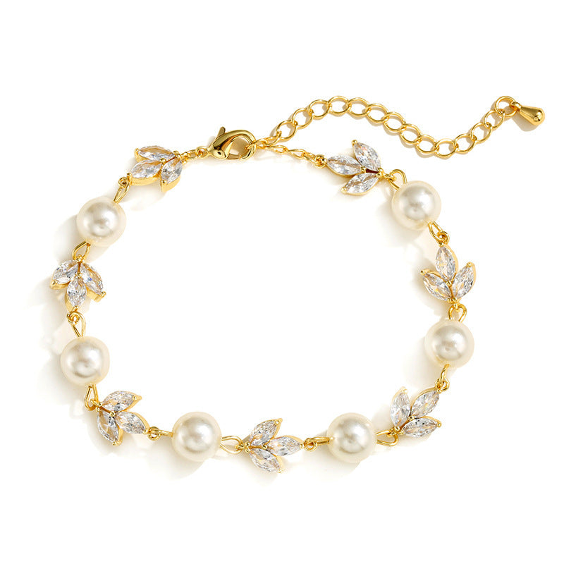 Tequ Design Personalized Simple Micro Inlaid Zircon Bracelet