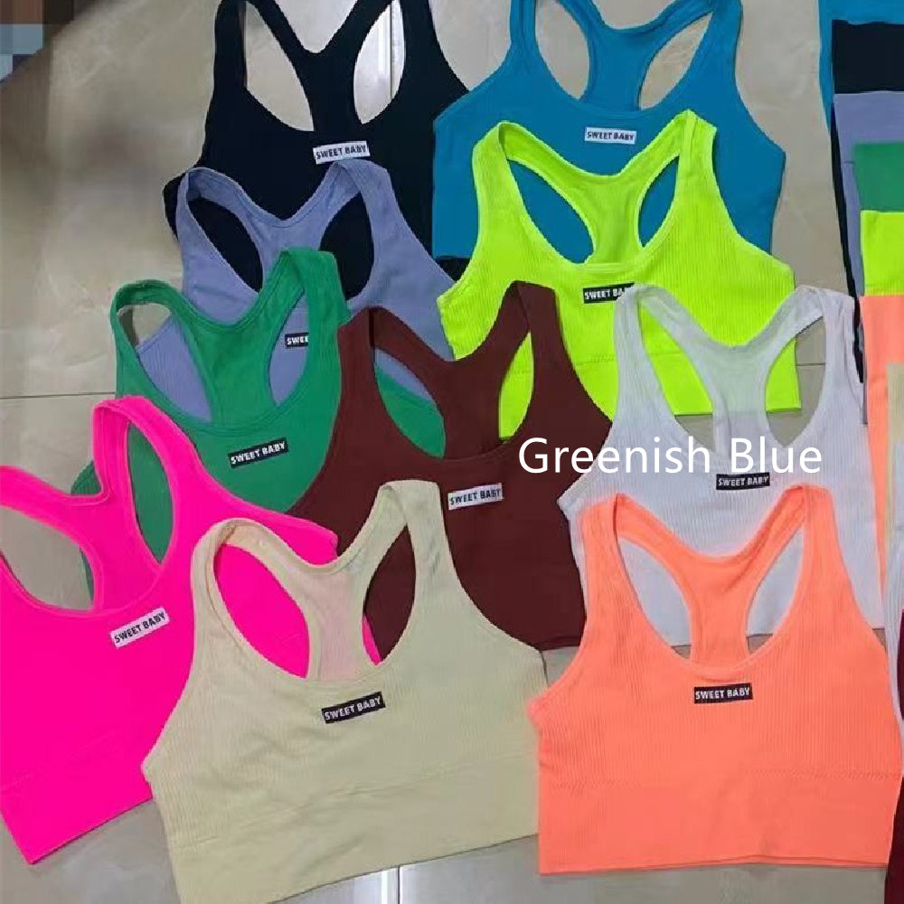 Sports Yoga Suit With Chest Pad Shockproof Beauty Back Hip Withdraw Stretch Sports Women's Shorts