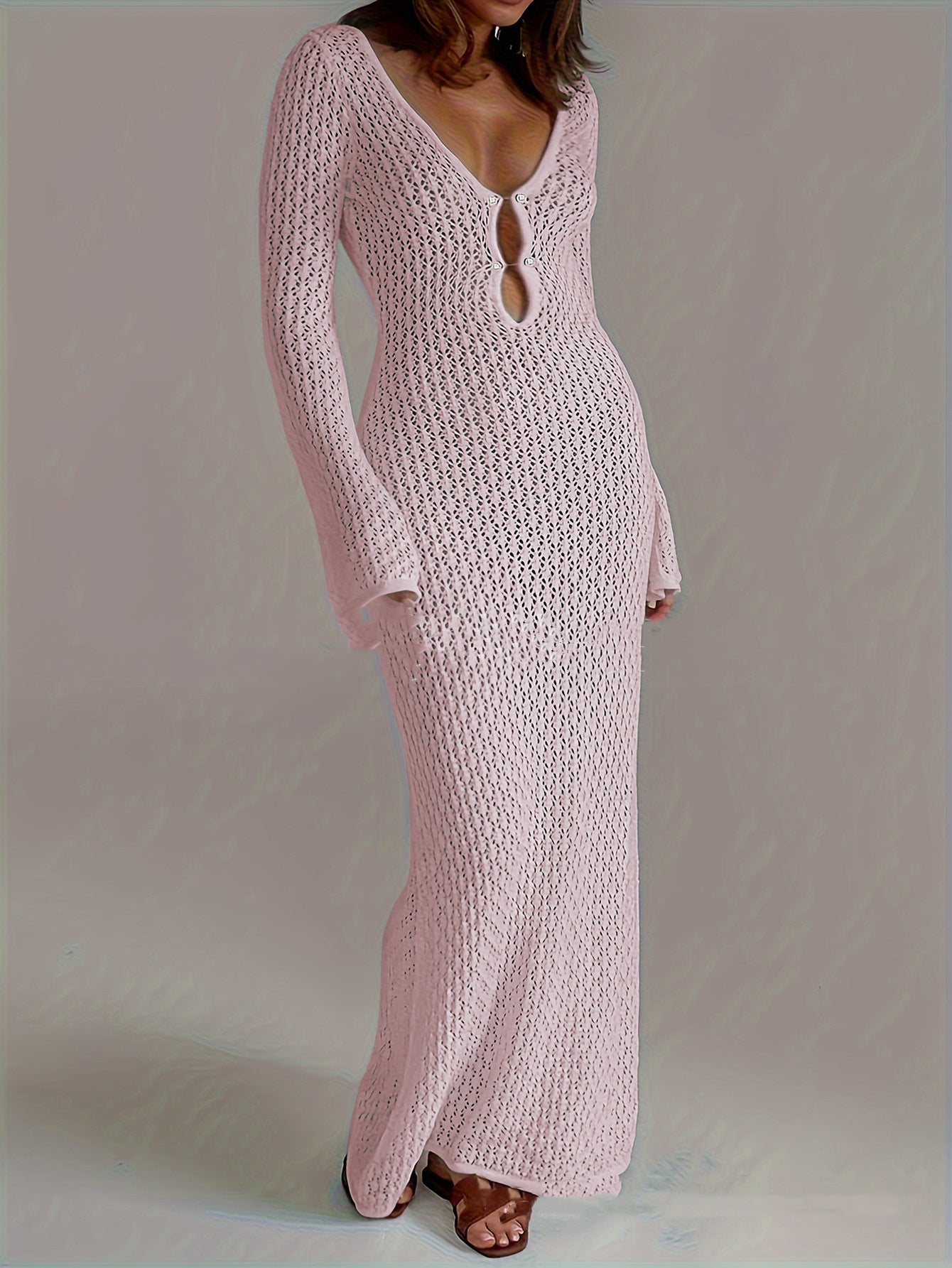 New Beach Dress Women's Solid Color