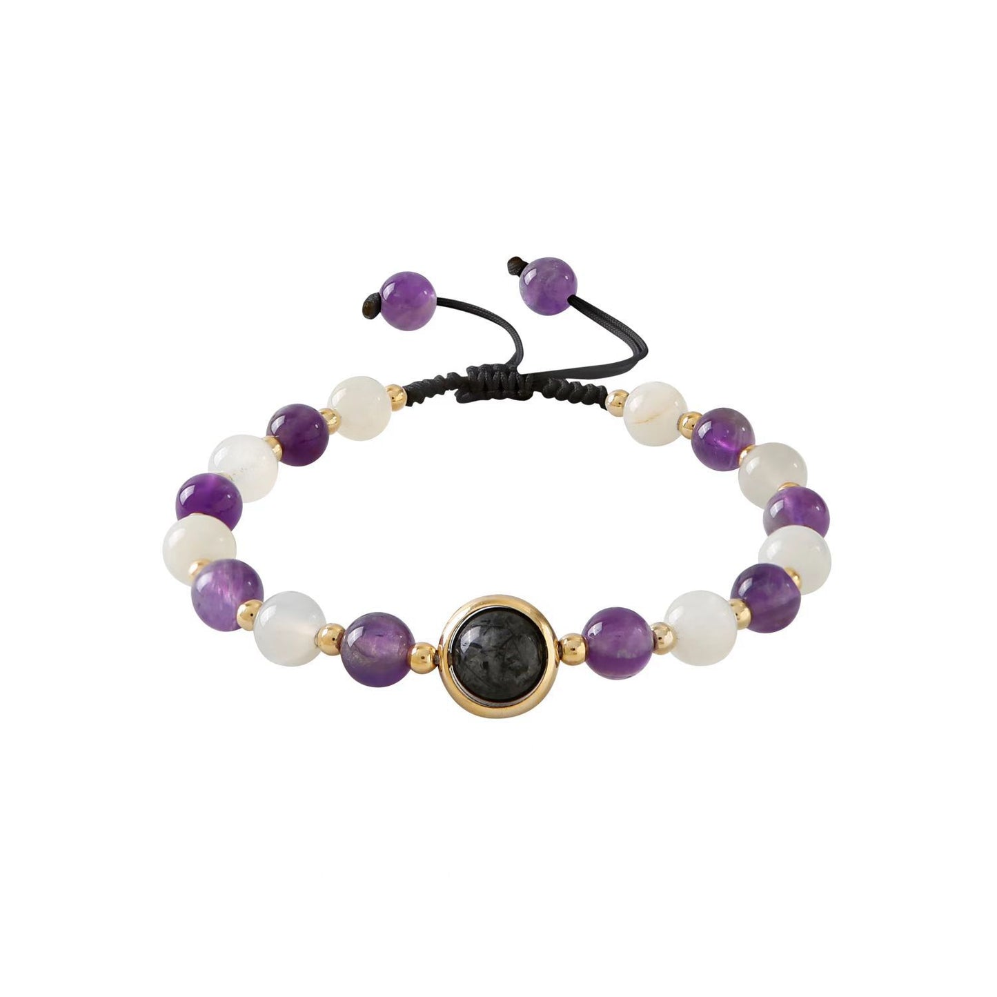 Yunjin New Crystal White Moonlight Amethyst Bracelet For Women