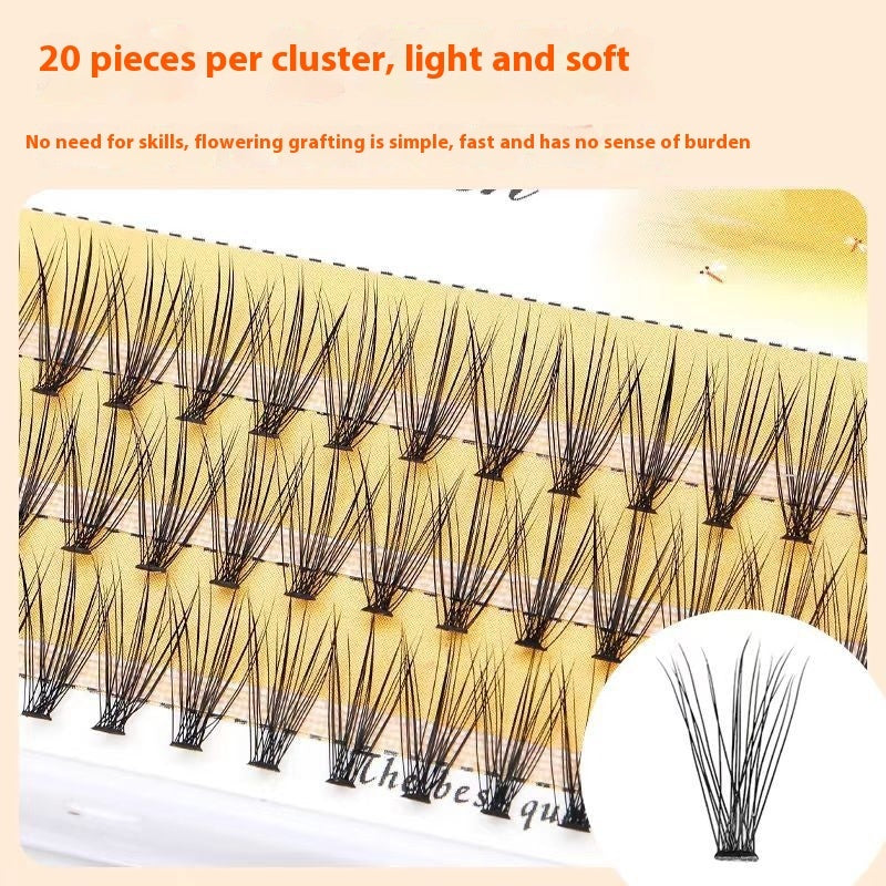 False Eyelashes Natural Thick Curling Single Cluster