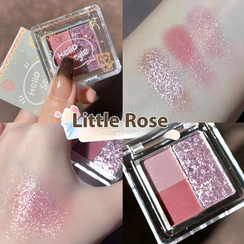 Little Cookie Rose Eye Shadow Plate Dark Cloud Earth Color