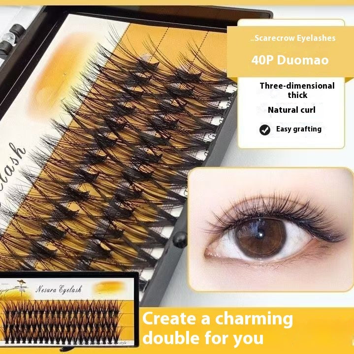 False Eyelashes Natural Thick Curling Single Cluster