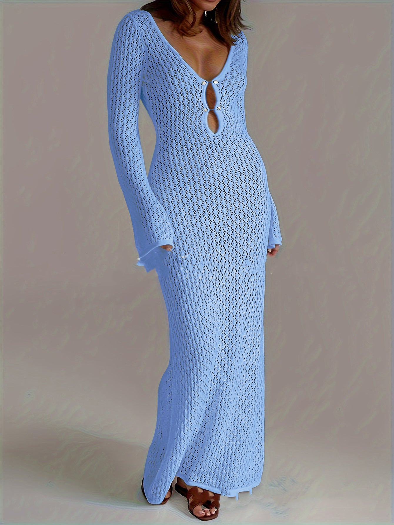New Beach Dress Women's Solid Color