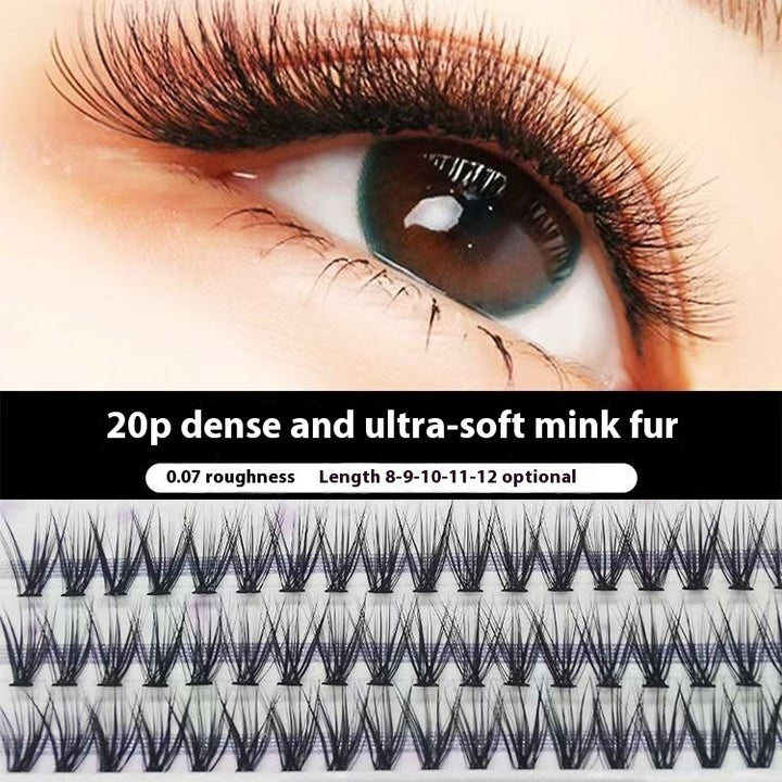 False Eyelashes Natural Thick Curling Single Cluster